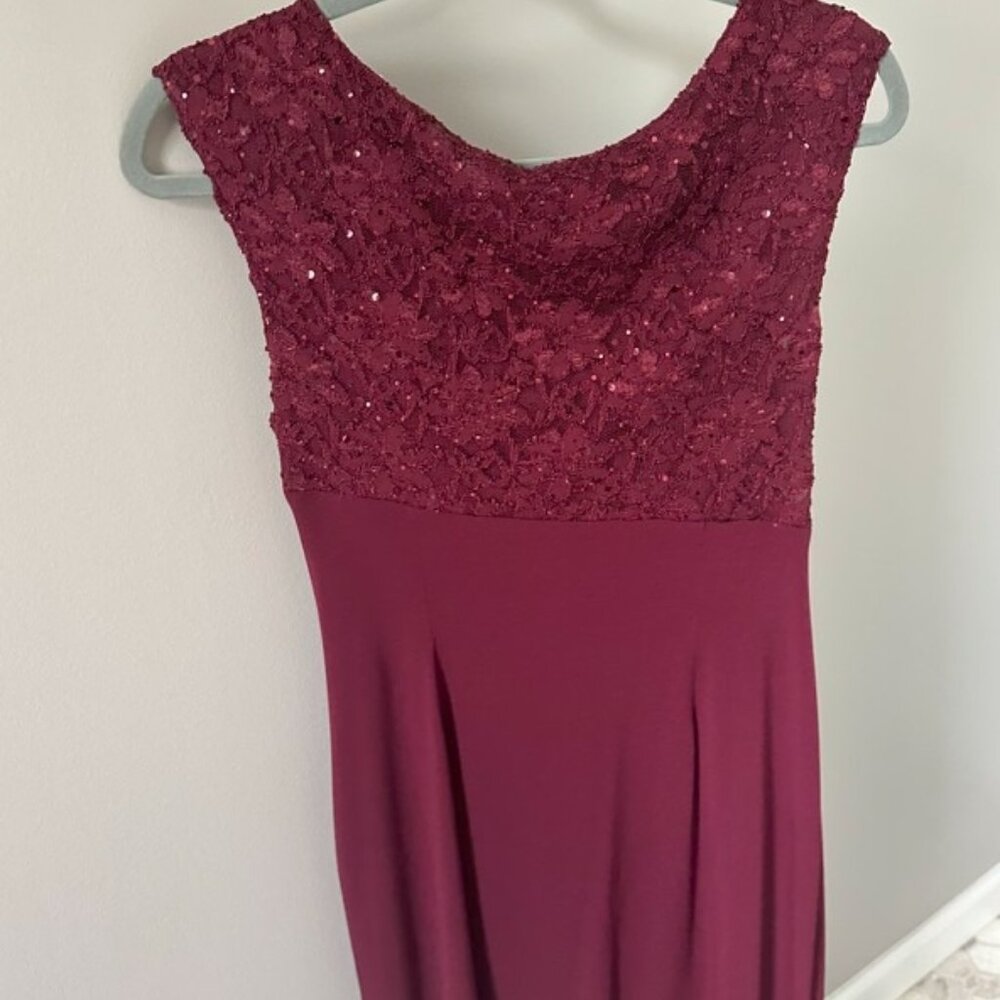 Short Maroon Evening Dress – Size 10 – Worn Once